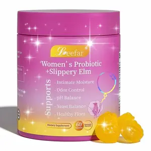 3X LEEFAR Her Juicy Feminine Probiotics Gummies- All in One Solution with Slippery Elm and Prebiotics&Lactobacillus Probiotic Blend for Women’s pH Balance and Dryness - Hawaiian Pineapple Gummies 60 Count probiotics women