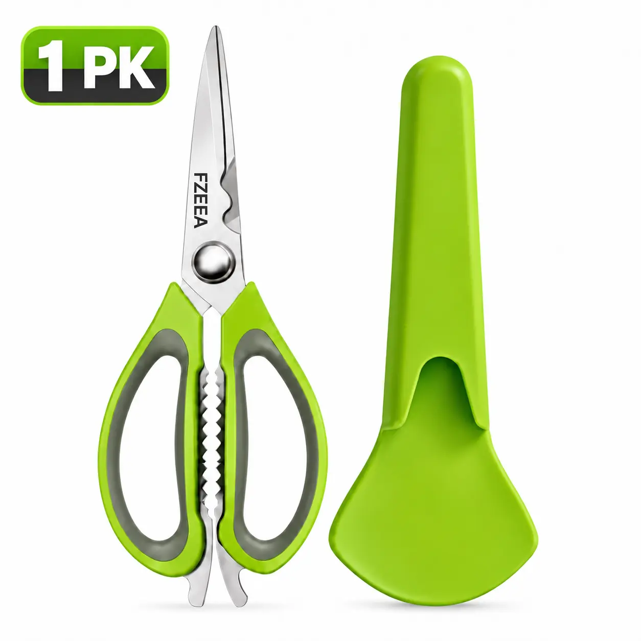 Heavy Duty Kitchen Shears Stainless Steel Food Scissors with Protective Cover Multipurpose Cutting Tool