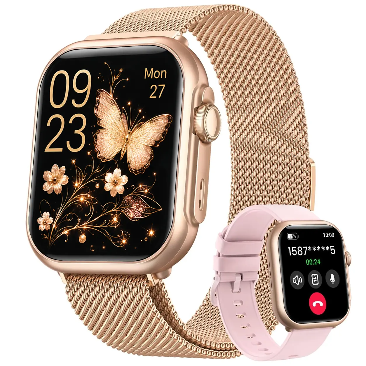 2026 Fashion Smart Wristwatch - 1.85" AMOLED HD Wearable Fitness Tracker, Bluetooth Calling, Sleep & Health Monitoring, Smart Watch Android Compatible with iPhone, Cool Gifts for Adults