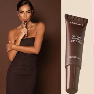 FARMASI Glowy Peptide Lip Balm Vanilla - Peptide Infused Vanilla Scented Lip Care for Soft Moisturized Lips 10ml