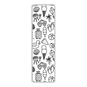 Summer Pattern Coloring Bookmark