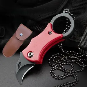 Outdoor Mini Folding Knife Keychain, Portable Fox Claw Design, Compact Pocket Knife, Outdoor Camping Knives, Ideal for Camping and Daily Use