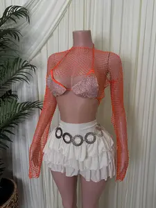 MESH COVER TOP BLING (ORANGE)