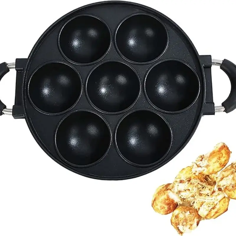 7-Hole Octopus Donut Pan, Multi-Size Cake Mold, Non-Stick Easy Release Baking Tray, Round Aluminum Alloy Cake Mould Model, Non Toxic Bakeware, Baking Tools, Baking Molds, Baking Supplies
