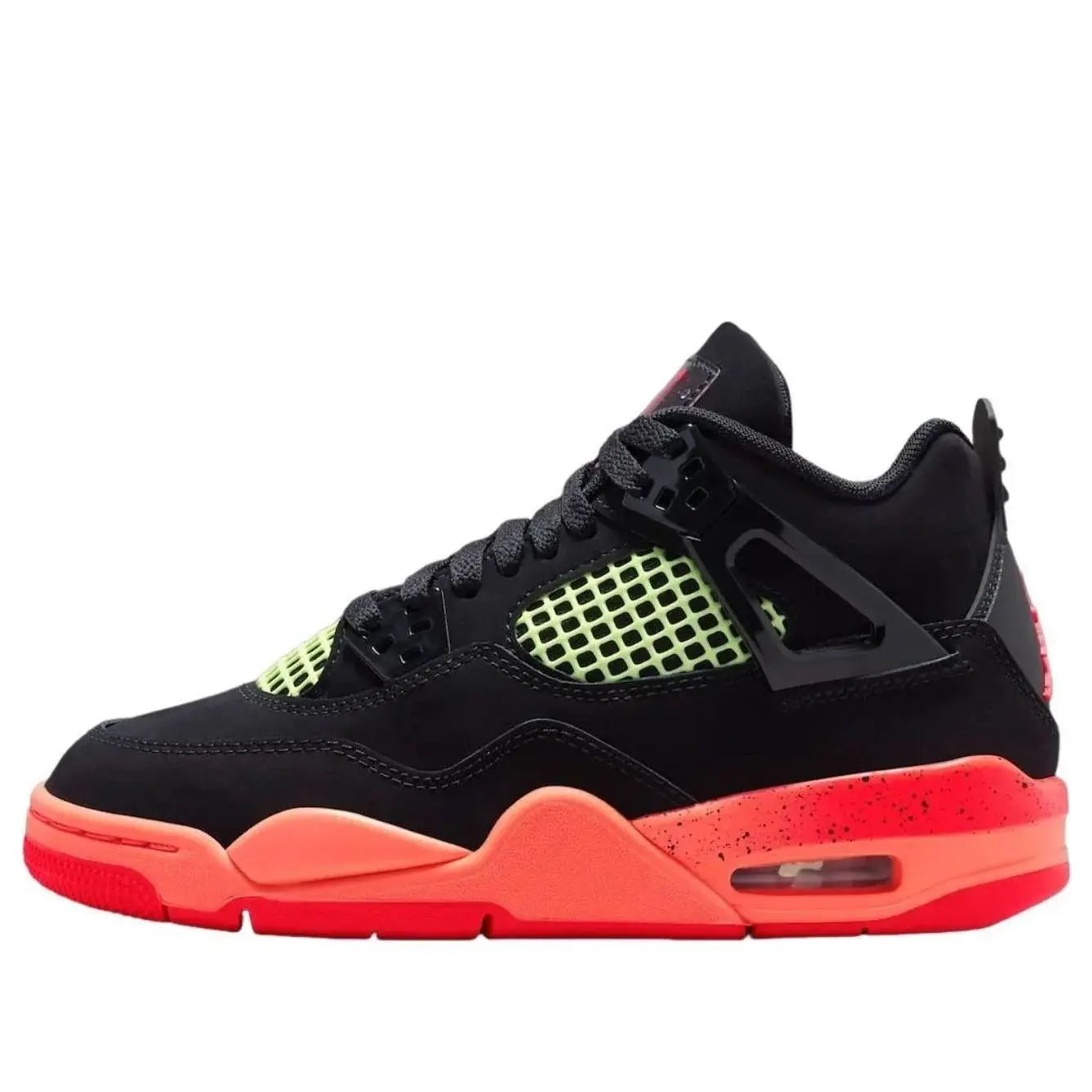 Jordan 4 Retro  Black Infrared Barely Volt (GS) II1271-001 New Sneakers