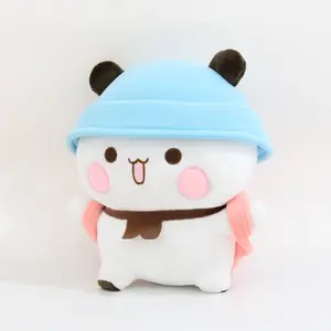 Cute Yier Bubu and Dudu Bear Panda Plushies Soft Huggable With Backpack Cartoon Stuffed Animal Doll Appease Peluche Plush Toy Birthday Gifts