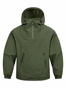 Men's EU Size Outdoor Hooded Jacket, Water-Repellent Scratch-Resistant, Water-Resistant Zippers, Casual Versatile Commuter Wear