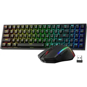 S136 Gaming Keyboard &  Combo, 75% K628 Tri-Mode  RGB Mechanical Keyboard and 7200 DPI  Gaming  Bundle, Convenient Shared Dongle