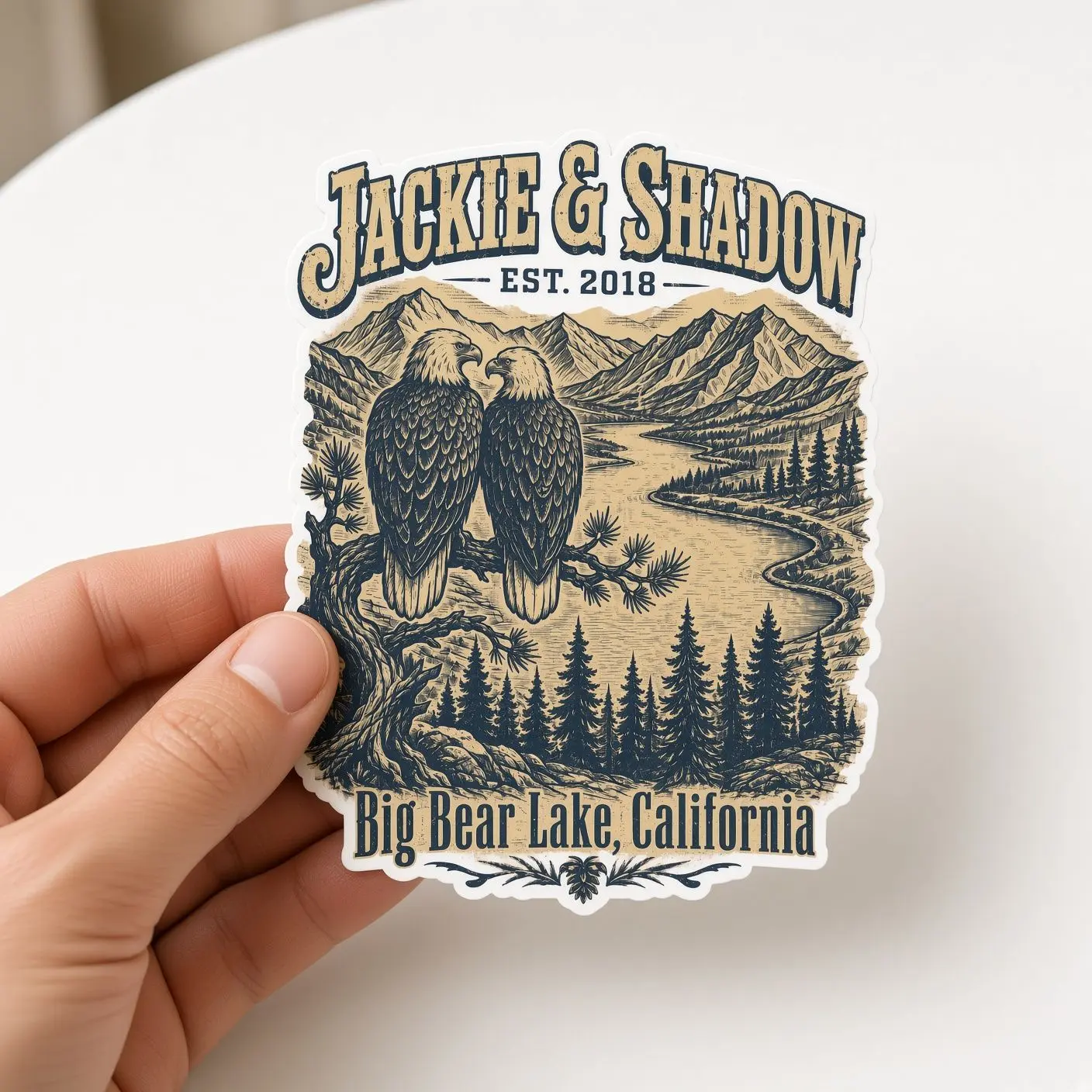 Jackie and Shadow Eagle sticker