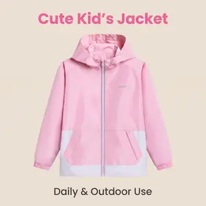 MGEOY Kids Lightweight Waterproof Rain Jacket with Hood for Girls Boys, Breathable Mesh Lining, Multifunctional for Hiking & Camping tiktokshopspringglowup