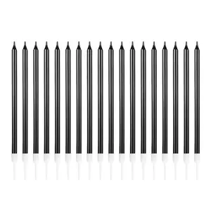 12 Long Birthday Candles, Thin Curved Cake Candles for Birthdays, Weddings, Parties, Cake Decoration, Party Candles, Cake Decorating Supplies