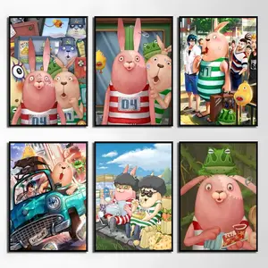 Anime U-Usavich Poster Waterproof HD Wall Sticker | Self-Adhesive Decorative Art Poster | Fade-Resistant Scratch-Proof for Long-Term Use | Easy to Apply and Clean | for Home Office Bedroom Living Room Kitchen Decor | Gift Idea