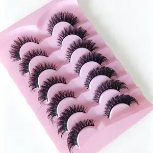 7 Pairs Luxurious Voluminous False Lashes, Thick Fine 3D Volume, Reusable Soft Lightweight, Dramatic Eye Makeup Look