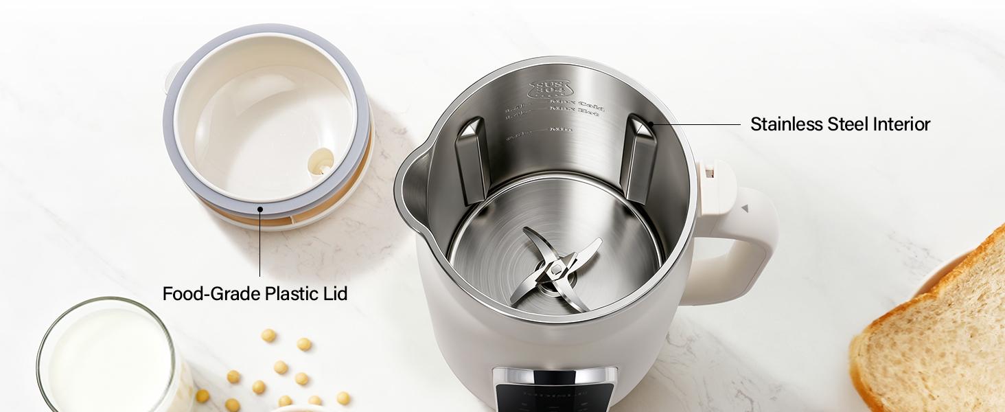 51oz Nut Milk Maker, 10-in-1 Nut Milk Machine with 140℉ Heating & 8H Keep Warm, Touch Screen Plant-Based Milk Maker for Almond, Oat & Soy, 12H Delay Start & Self-Clean, Noise ReductionSummervibes