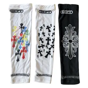 Dept cross desgin 2 Pack Sports Arm Sleeves - Breathable & Moisture-Wicking, UPF 50+ Sun Protection, Snug Fit for Various Sports and Activities