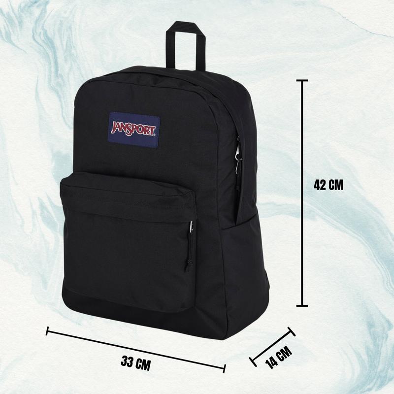 JanSport One Backpacks - Durable, Lightweight Bookbag with 1 Main Compartment, Front Utility Pocket with Built-in Organizer - Premium Backpack, Black