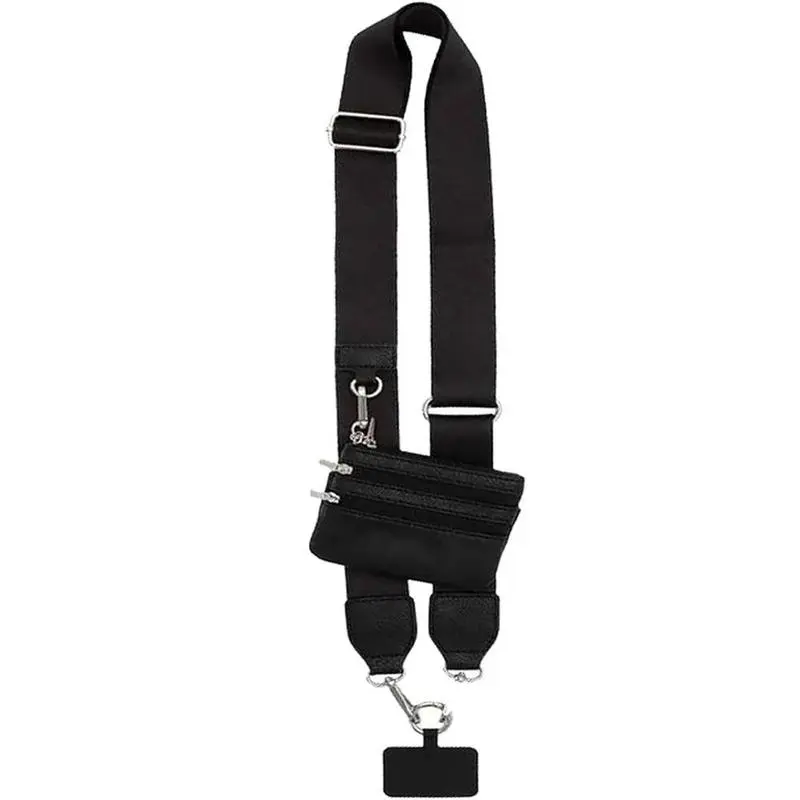 Phone Strap with Wallet, Phone Strap with Zipper Pouch, Anti-loss Cellphone Strap, Adjustable Phone Strap, Phone Accessories for Women and Men, Traveling Gadgets, Sling Holder, Crossbody Lanyard for Cell Phone, Smartphone