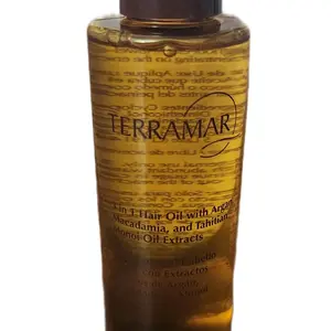 Terramar 3-in-1 Hair Oil with Argan Macadamia & Tahitian Monoi Extracts for Healthy Shiny Hair Treatment