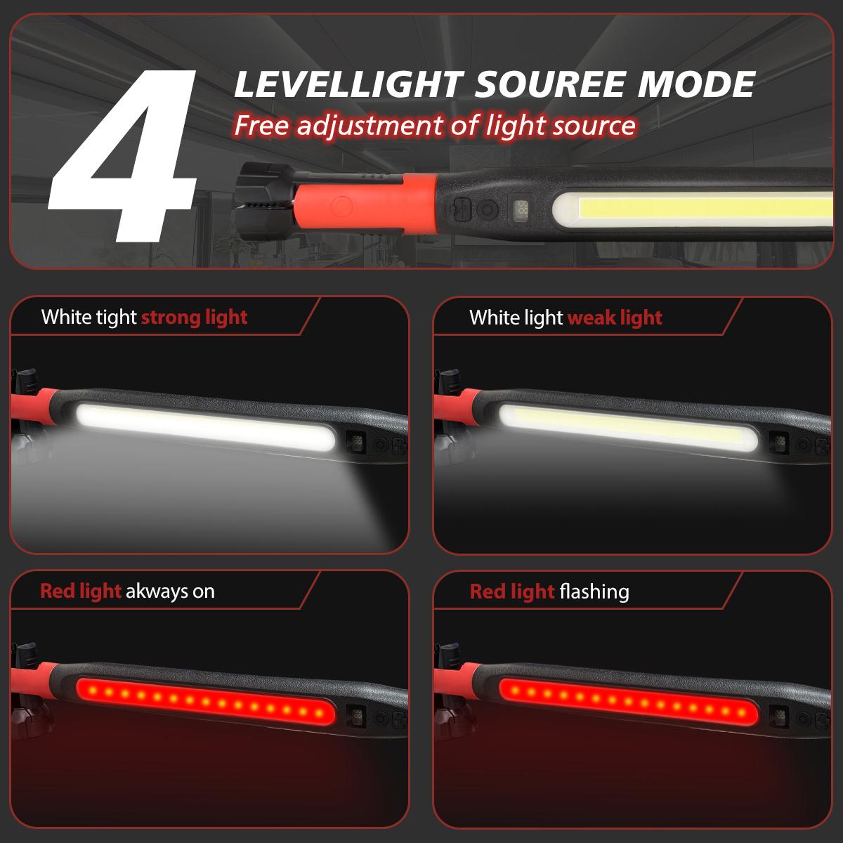 NovaRHome Father’s Day Gifts – Engine compartment work light strip, magnetic light strip with hook, 2000mAh battery life of 3-5 hours, red and white dual color temperature, single pack, suitable for mechanics, car repair, and garage use.