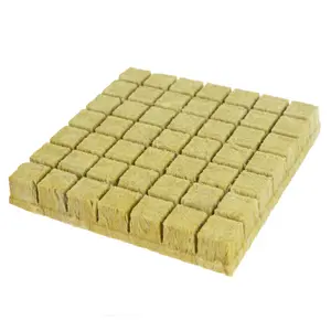Grodan Rockwool Cubes Sterile Inorganic Growing Medium for Seed Starting & Rooting Cuttings (1.5 Inches) 49 Cubes