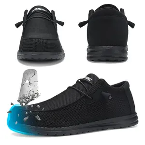 Steel Toe Shoes for Men Womens High-Cut Indestructible Construction Wide Work Safety Shoes Slip Resistant Comfortable Lightweight Breathable Sneakers