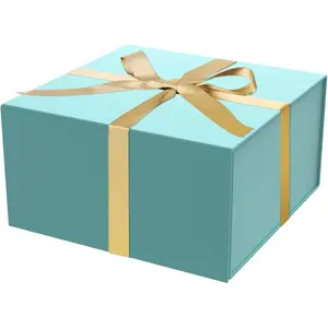 Box 8x8x4 Inch with  Closure Lid Sky Blue  Boxes For Presents,Bridesmaid Gifts Box,Birthday  box,Luxury for  Packaging,   Box for Wrapping Gifts(Sky Blue)