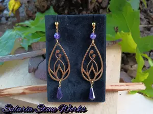 Gold Lotus Blossom Earrings