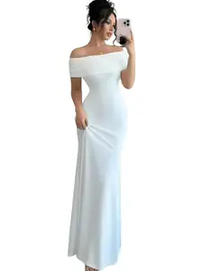 Women's European Style Slimming One-Shoulder Sleeveless Dress, Bodycon Butt-Lift Sexy Noble Party Dress, Fashionable Daily Wear