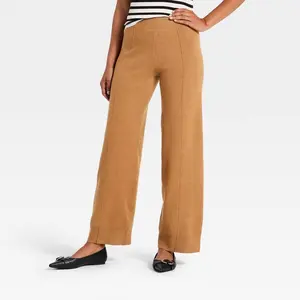 Women's Wide Leg Sweater Pants - A New Day