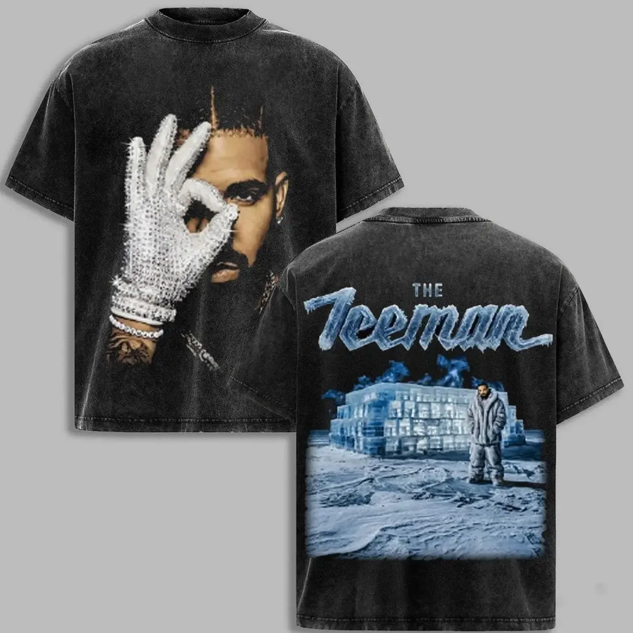 Drake The Iceman OVO Vintage Washed Shirt | Rap Graphic Oversized Tee | Hip Hop Streetwear T-Shirt | Drake Fan Merch, Drake, OVO, RapStyle, VintageWashedTee. Y2KFashion, T8E