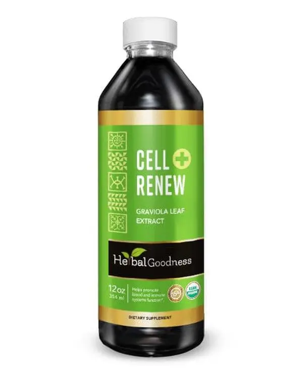 Organic Cell Renew & Rejuvenation Plus Dietary Supplement - 12oz Liquid, Herbal Goodness, Healthy Cell Support, Immune System Function, Edible