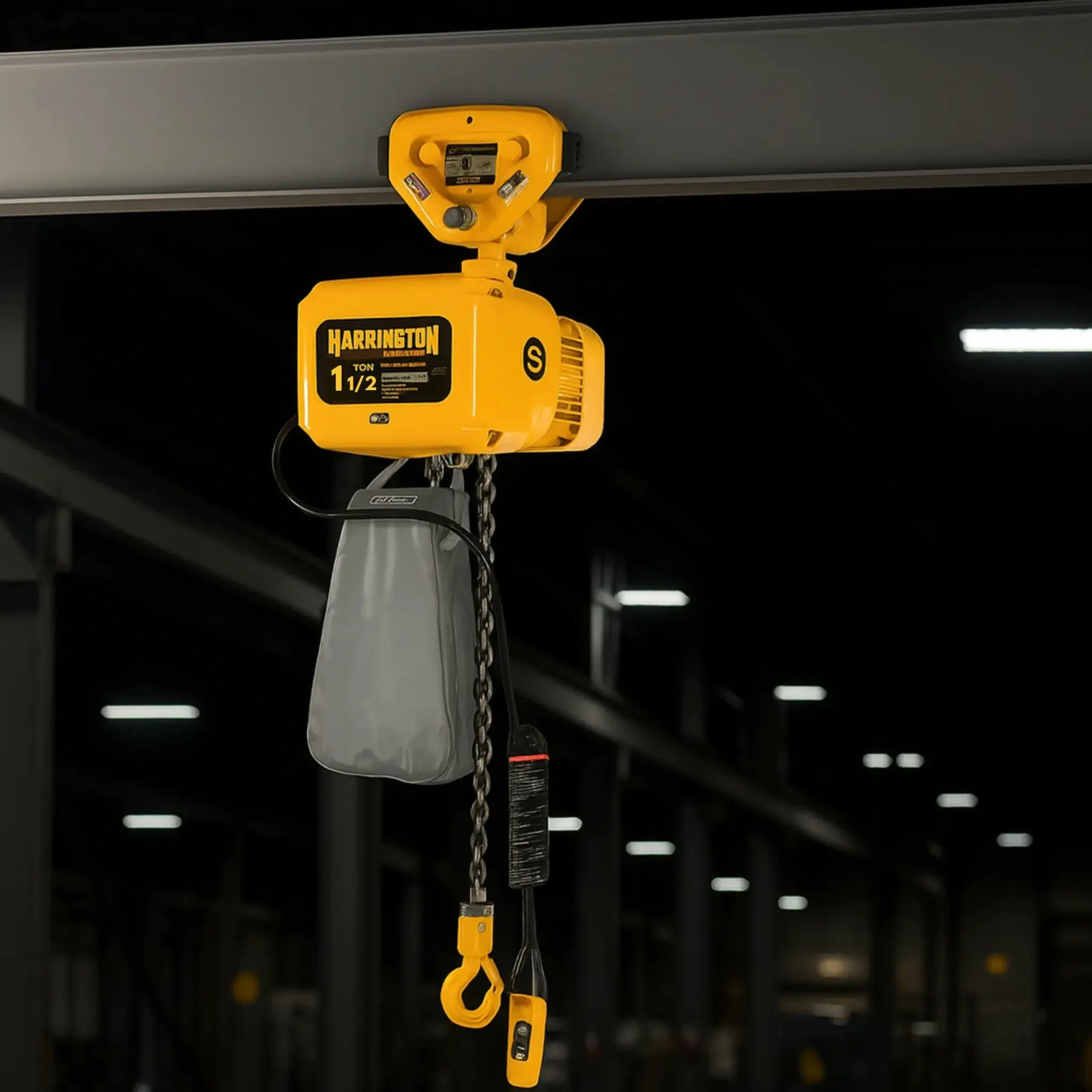 Harrington NER 1/2 Ton Chain Hoist - 3 Phase - 15 FPM
