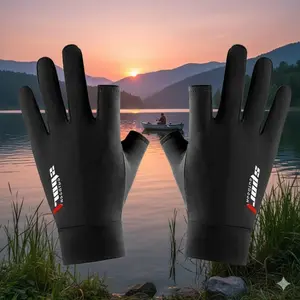 Touchscreen Fishing Gloves for Men and Women, Waterproof Windproof Sun Protection with Flip Cap Design. Thick Warm Lining, Anti-Slip Grip for Winter Fishing, Cycling, Skiing, and Outdoor Work. Durable Cold-Weather Sports Gloves.