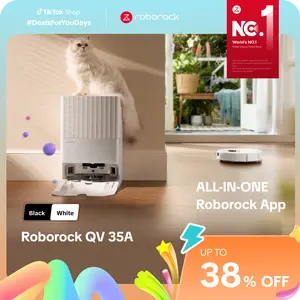 Roborock Qrevo Series Robot Vacuum and Mop (QV 35A), 8000Pa Suction, Anti-Tangle Brushes, Smart Obstacle Avoidance, Auto Mop Washing, All-in-One Dock, 200RPM Spinning Mops #DealsForYouDays #fathersdaygift