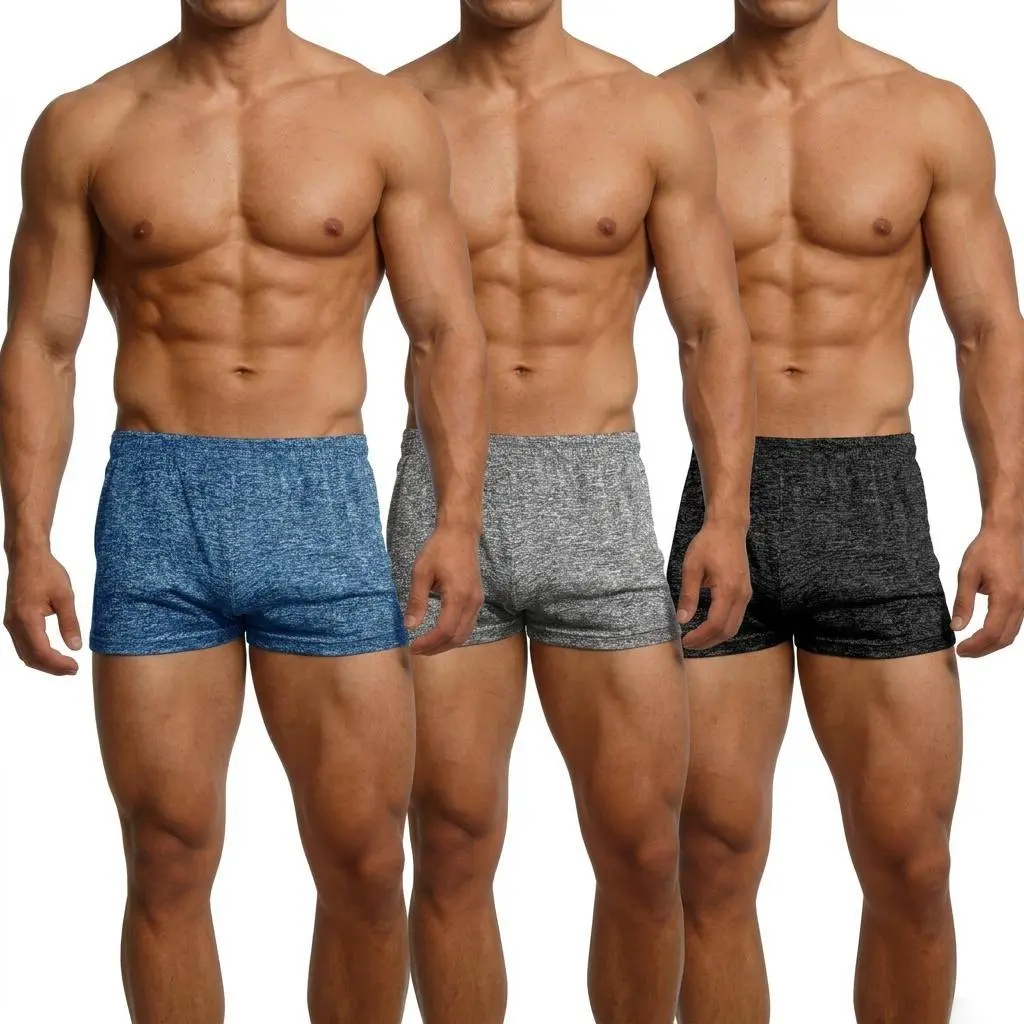 MUSCLE CMDR Men's 3-Inch Athletic Cut Bodybuilding Shorts, Quick-Drying Elastic Fitness Workout Shorts with Side Split, Athletic Cut Shorts
