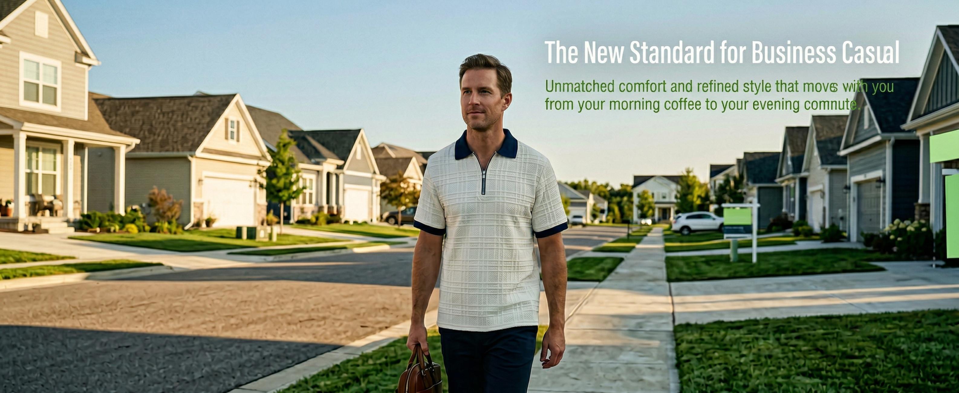 Mens Textured Half Zip Polo Shirt, Breathable Short Sleeve Golf Casual Tee for Men