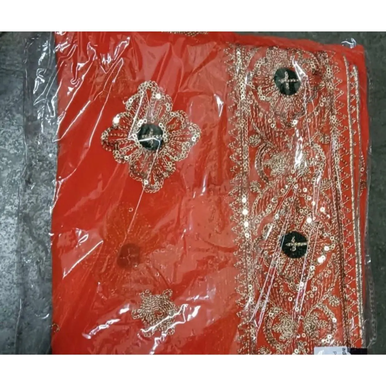 4 Dupatta's for 30 - Red with Gold Embroidery and Sequins