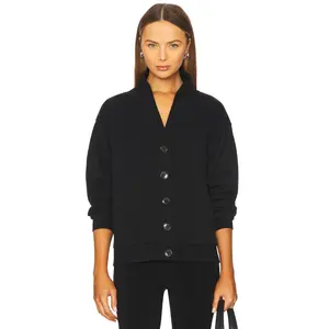 Varley Celeste Button Through Cardigan in Black