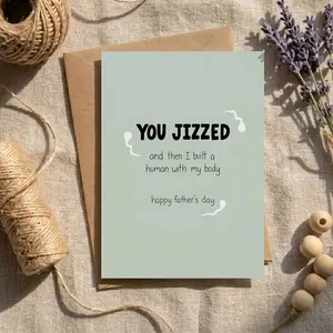 Funny Built A Human Fathers Day Card from Wife - Fathers Day Card for Husband - Farmer Card - Father's Day Card - Custom Card - Gift For Father - Husband - Best Dad Card