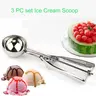 Yokoma 3 Piece Ice Cream Scoop,Stainless steel Fruit DIY spoon Spring Handle Masher Cookie Scoop Kitchen Utensils Shaped Watermelon
