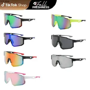 7 Pairs Unisex Large Frame Sunglasses, Windproof UV Slim Shades, European American Trendy Colorful Eyewear, Outdoor Sun Visor Glasses for Cycling, Motorcycle, Fishing, Travel, Sports and Daily Outdoor Activities