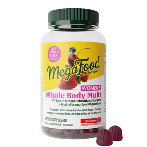MegaFood Women's Whole Body Multi Gummy | 20 nutrients plus real food in delicious strawberry flavor, Gluten Free, Vegetarian, 30 Servings