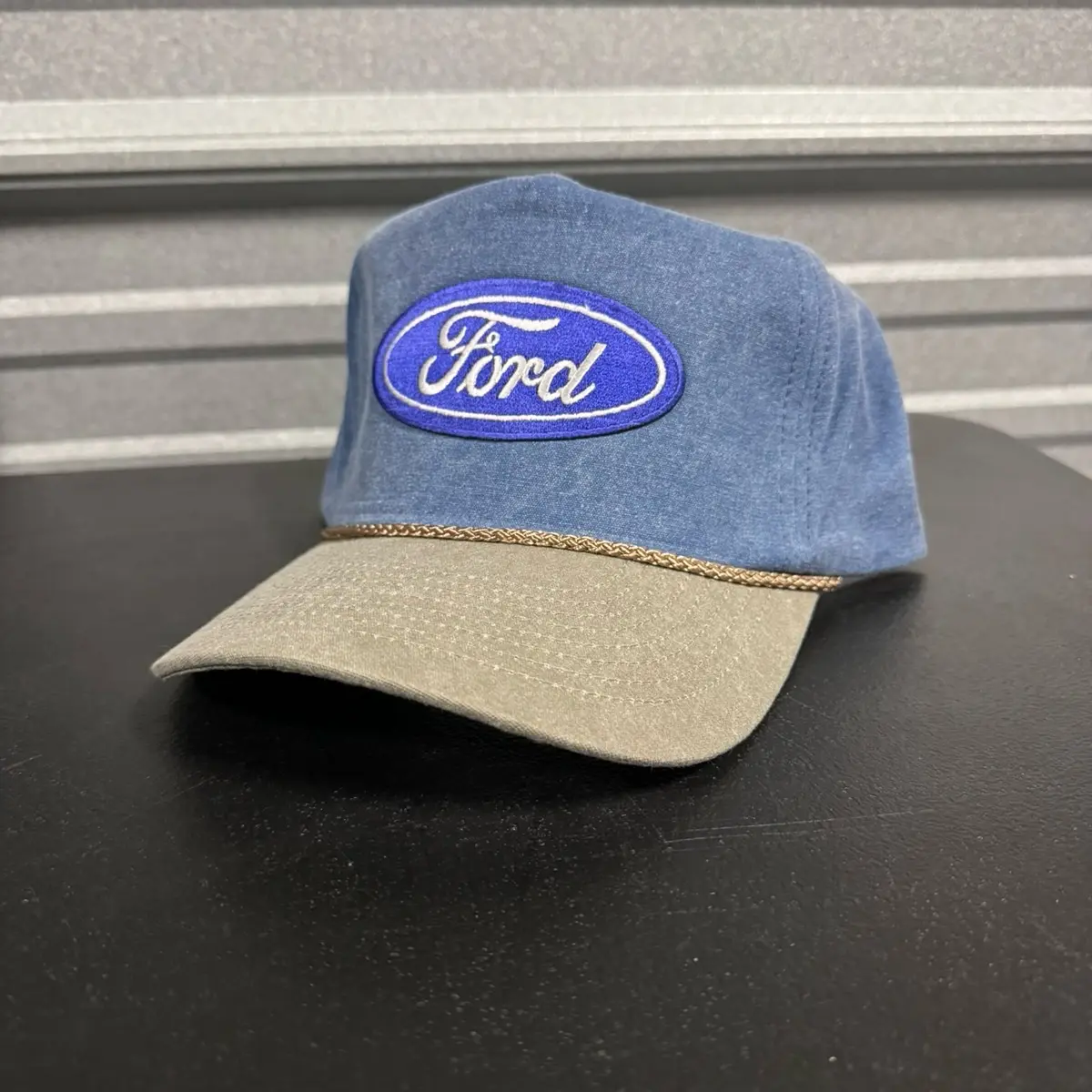 Ford Blue/Sand Washed Vintage Trucker Hat Mesh Cap - TikTok Shop