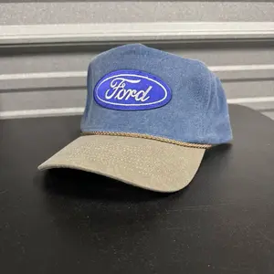 Ford Blue/Sand Washed Vintage Trucker Hat Mesh Cap