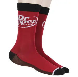 Dr Pepper Soda Drink Crew Socks