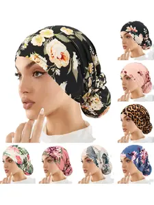 Women's Fashion Floral Print Knit Hat Beanie Scarf Set, Daily Wear Headwear Accessories, Stylish Ladies' Accessory for Casual