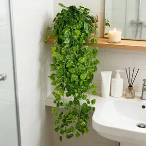 1pc Premium Artificial Hanging Plant, Potted Combination, Suitable for Home, Living Room, Office, Bathroom, Shelf Decor, Wedding And Birthday Decoration, Outdoor-Courtyard Spring Decor Perfect Choice - No Container