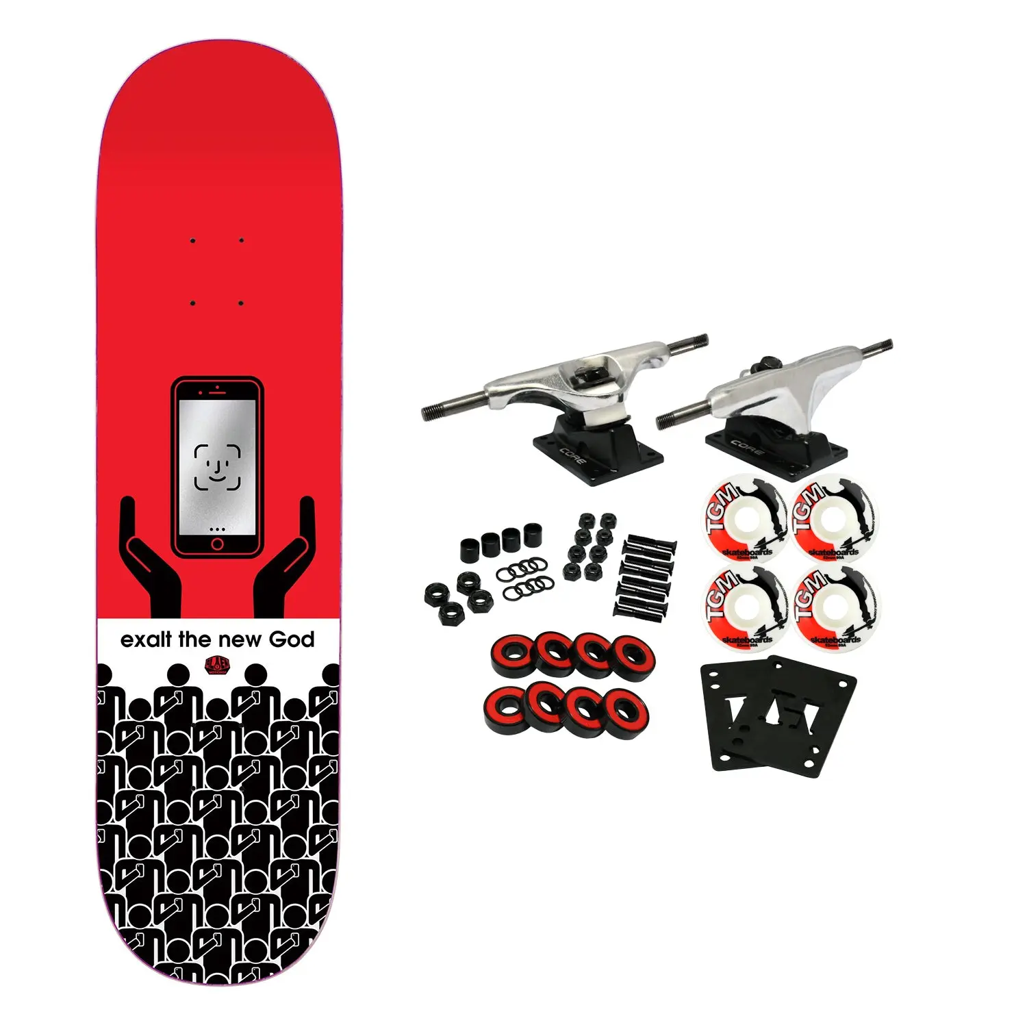 Alien Workshop Skateboard Complete Self Exalt Red 8.125" x 31.75"