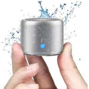 Travel Case Packed,  Mini  Speaker with Custom Bass Radiator.  A106, Small But Loud, The Next Generation of Portable Speakers for , Outdoors, Shower ()1.89* 1.57 inches
