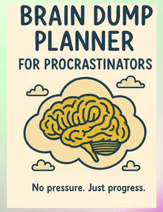 Brain Dump Planner for Procrastinators - Emotional Inventory, Spiritual Growth, Clarity, Pause Breaks, Prayer Walls, and Messy Thought Days
